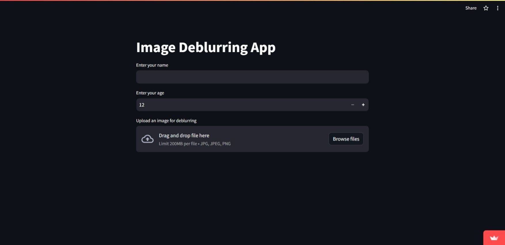 Image Deblurring App