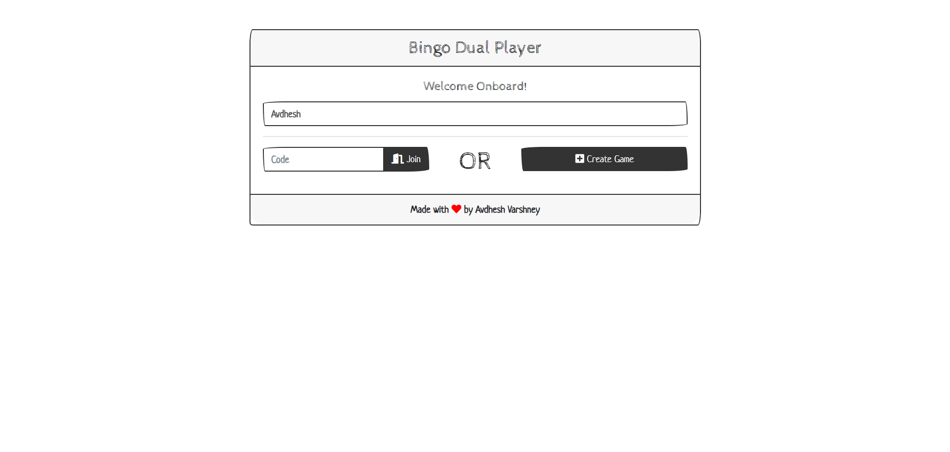 Bingo Game